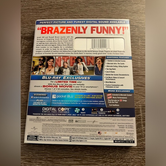 📀 3/$15 or 4/$20 📀 Get Him To the Greek Bluray - Picture 2 of 3